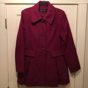 Pink Peplum Winter Coat